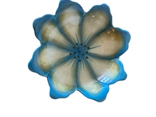 Clay Art Multi-Colored Ceramic Snack Dish Bowl Summertime Flower