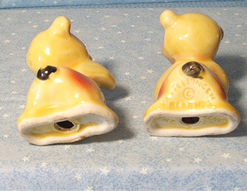 VAN TELLINGEN SALT AND PEPPER BEAR HUGS YELLOW & GOLD - Picture 6 of 8
