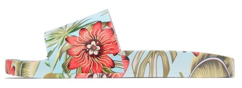 Cape Robbin ROUSY Blue Tropical Flat Classic Slip-On Comfort Pool Slide Sandals - 第 1/3 張圖片