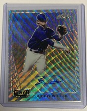 Bobby Witt Jr. 2021 Leaf Metal Draft Prospect Autograph 1990 Silver Holo
