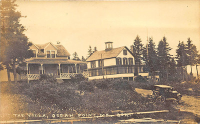 Ocean Point Me '' Der Villa '' Alt Auto Östlich Illustriert Echt Foto Postkarte