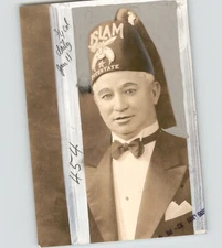 ISLAM Potentate In Formal Headgear W.M. COFFMAN Vintage 1935 Press Photo