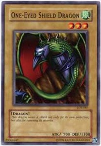 One-Eyed Shield Dragon - LOB-087 - Common - Unlimited Edition x3 - Near Mint