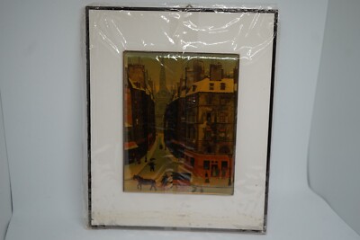 Michael Delacroix Print on Metal Sealed - Vintage Riviera Art Decor Yellow Tone