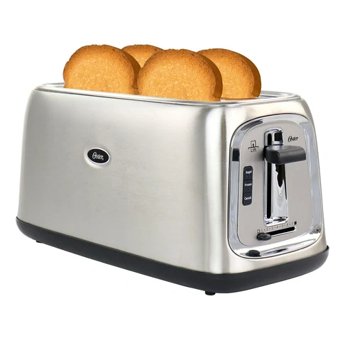 Oster 4-slice Long Slot Toaster, Stainless Steel