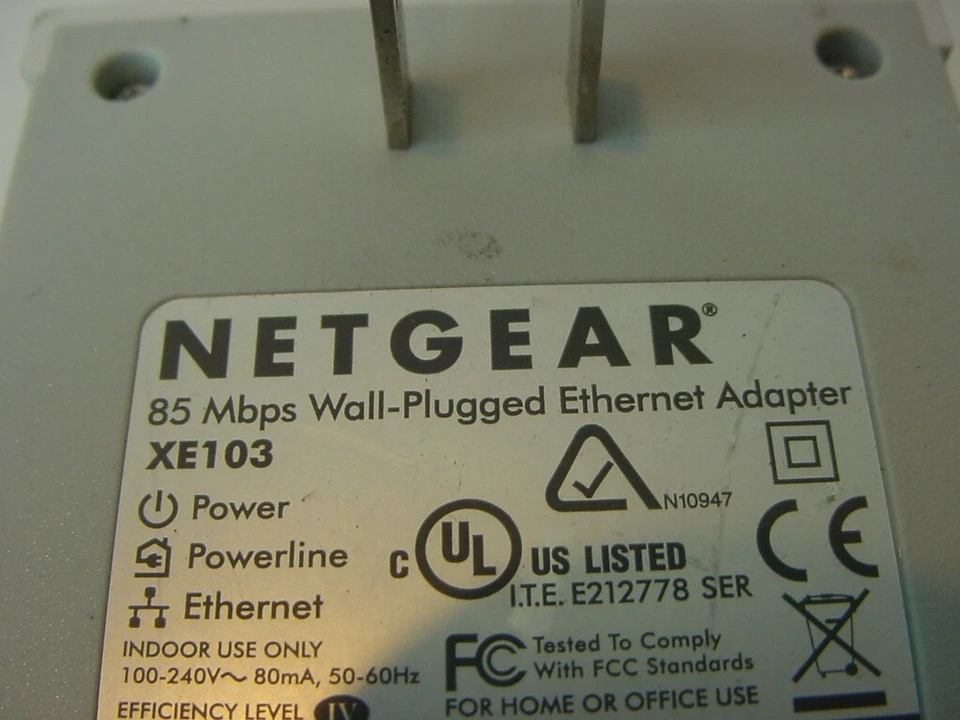 NETGEAR 85Mbps WALL PLUGGED ETHERNET ADAPTER - Image 2 of 2