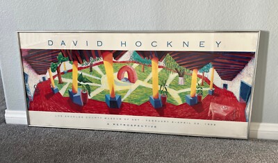 DAVID HOCKNEY 1988 LACMA A Retrospective POSTER Offset Lithograph