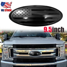 9.5 inch For 2015-2021 Ford F150 Front Grille Tailgate US Flag Oval Emblem Badge