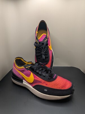 Nike Waffle One Active Fuchsia University Gold Womens Size 5.5 Athletic Sneaker