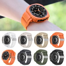 TPU Rugged Silicone Strap Sport Case Band For Samsung Galaxy Watch Ultra 47MM .