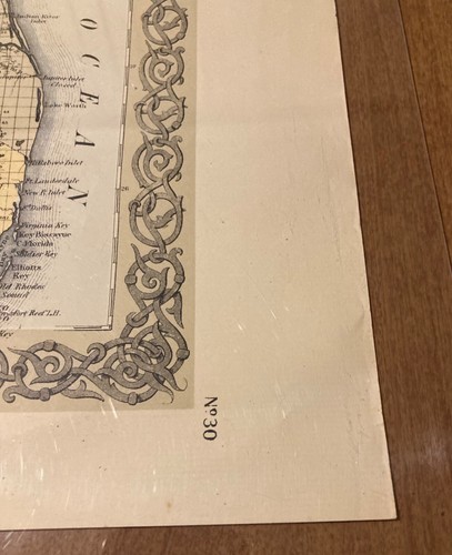 Colton's 1855 Florida Map 17x22 - 1967 Print Lewis and Clark Explorer's Map - Picture 3 of 6