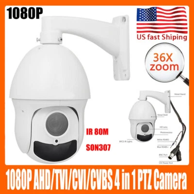 IBIRDVIEW SONY307 36X Zoom 1080P AHD PTZ Speed Dome Camera Support CVI/TVI/CVBS 960H IR80M