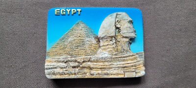 The Great Pyramid the Great Sphinx of Giza Egypt tourist souvenir fridge magnet