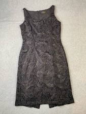 Tahari By Arthur S Levine Women Black Pencil Dress Crocheted Sz 4