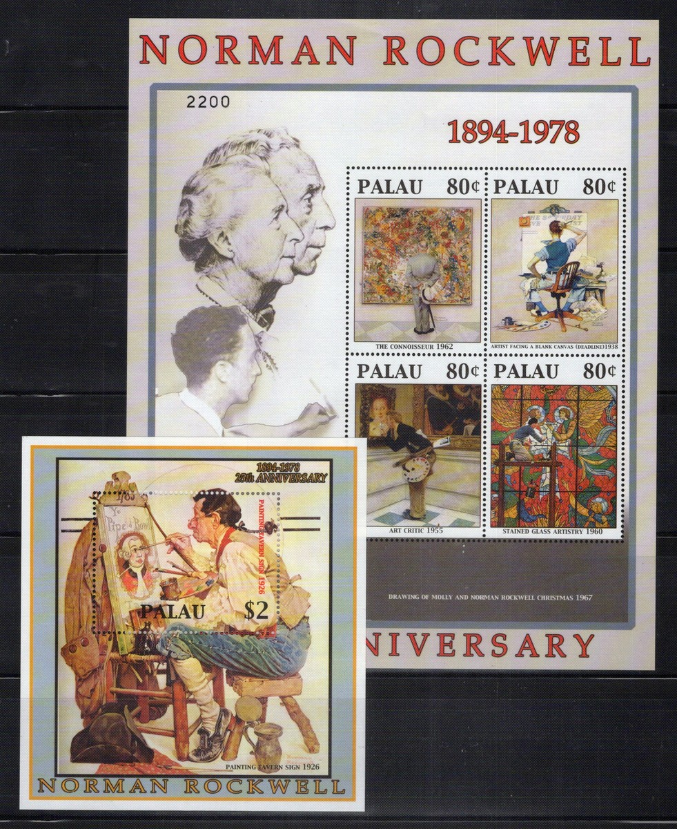 Palau 748 MNH Norman Rockwell Artist Paintings ZAYIX 0524L0078 | eBay