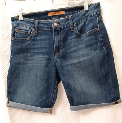 Joe's Jeans Kelsie Cooloff Denim Shorts Womens 28 Blue Distressed Avake 54510 JC