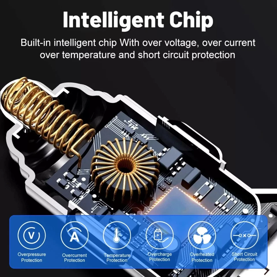 100W Auto Schnell-Ladegerät USB-C & USB 3.1 Zigarettenanzünder 6in1 KFZ iPhone - Bild 3 von 4