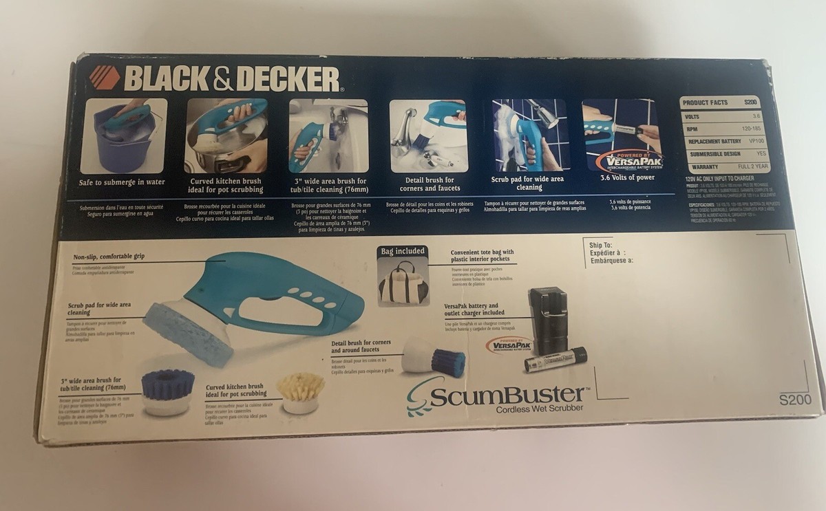 BLACK & DECKER (S200) ScumBuster Scum Buster Cordless Wet Scrubber