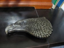 BALD EAGLE HEAD  VINTAGE BELT BUCKLE   4 1/2 BY 2 1/2, METAL 