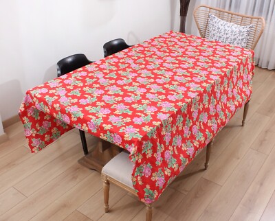 Roller Print On Cotton Fabric Uzbek 6.50' x 7.25' VINTAGE FAST Shipment 14896