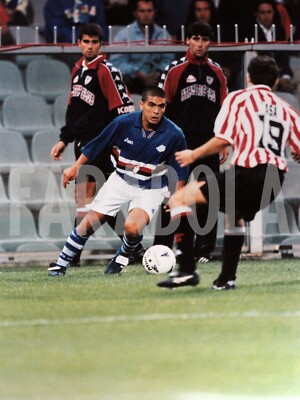 Photo Presse Vintage UC Sampdoria 1997-98 – Veron Et Menotti – Tirage 20x15cm