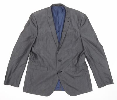 NEXT Anzugjacke Herren grau Polyestermischung Größe 42 Reg