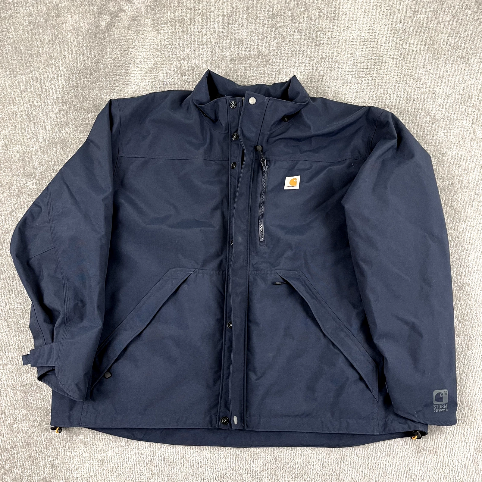 CARHARTT Jacket Mens 2XL Blue Shoreline Storm Defender Rain J162 412 Workwear