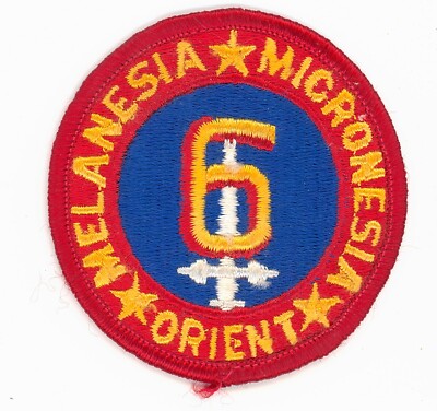 USMC 6th Marine Division Melanesia Micronesia Orient Embroidered Patch 