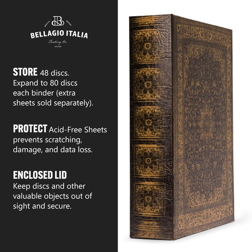 Bellagio-Italia Imperial & Persian Book Box Combo-CD/DVD Aufbewahrung Mappe Set - Bild 5 von 7