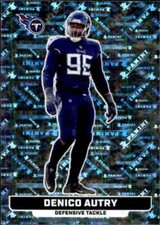 2023 Panini NFL Sticker #225 Denico Autry Tennessee Titans FOIL