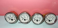 2 52mm Electrical Oil Pressure Temperature Volt Fuel Gauge White Face
