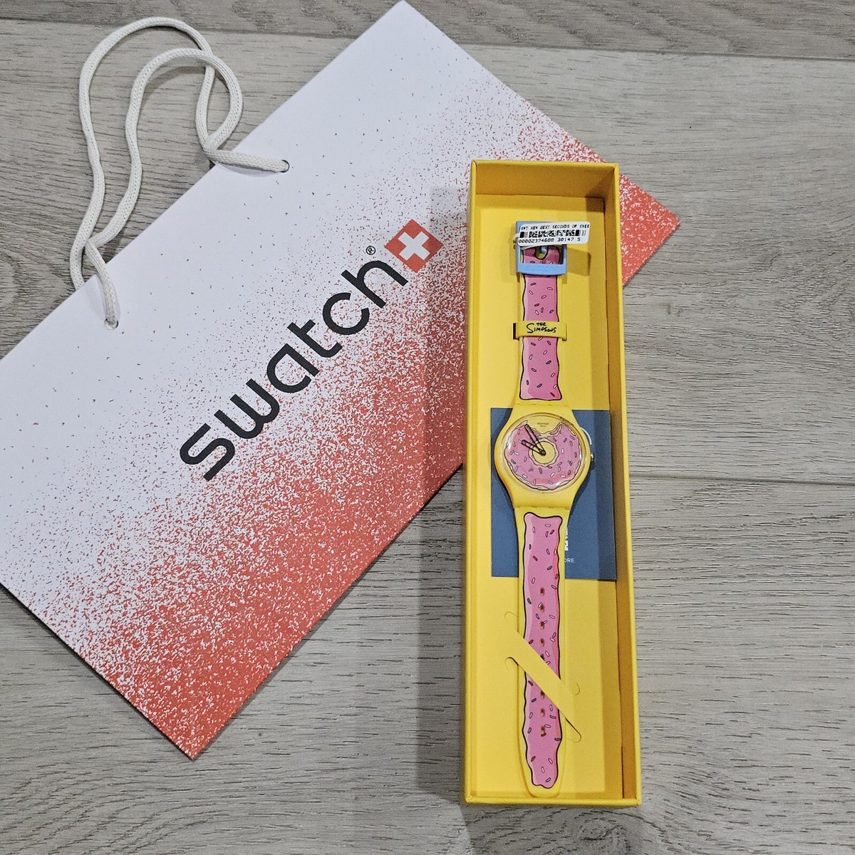 Swatch X The Simpsons Watch Seconds Of Sweetness Donut w