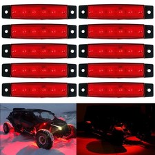 Pure Red LED Pods Rock Underbody Wheel Lights For Jeep Offroad Truck UTV ATV 10X