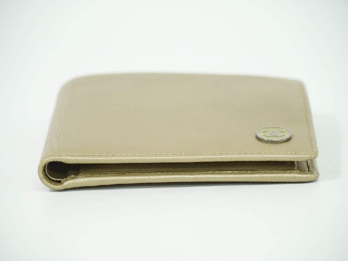 CHANEL Coco Mark Coco Button Two Fold Wallet Comp… - image 3