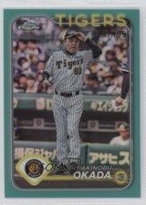2024 Chrome NPB Nippon Professional Baseball Aqua Refractor Akinobu Okada 04cw