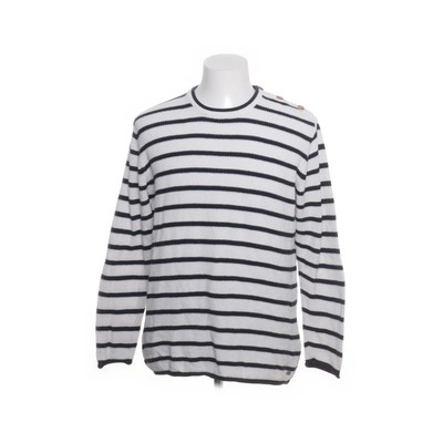 Hampton Republic, Strickpullover, Größe: L, Weiß/Blau, Baumwolle, Streifen #I7A