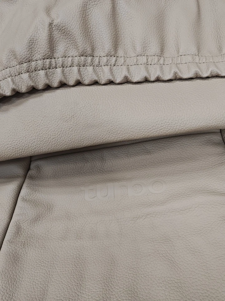 NUEVO OE Saab 9-3 Cubierta de asiento de cuero superior delantera con logotipo turbo 5316641 2001 2002 Foto 2 de 4