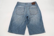 Y2K Ecko Unltd Baggy Fit 5 Pocket Denim Shorts Wide Leg Jorts Grunge Mens 34
