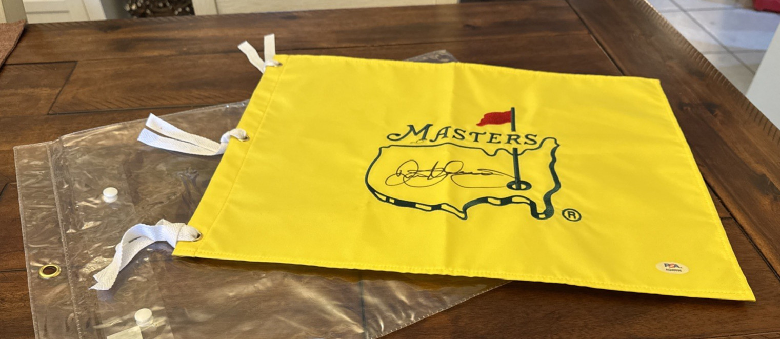 Rory McIlroy Signed  Masters Flag - PSA CERTIFIED COA -  BACK TO BACK CHAMPION ! view 6