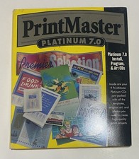 PrintMaster Platinum 7.0 Includes User Book Guide And All 9 CD  s COMPLETE 
