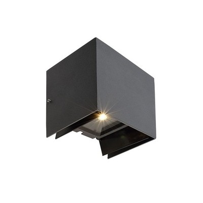 LED Außenwandleuchte ARCTURUS II, IP54, UP&DOWN, FLACH, 5.5W 3000K, 2x verstellb