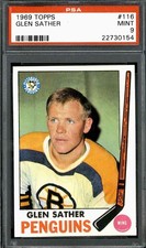 1969 Topps #116 Glen Sather - PSA 9