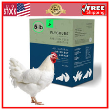 FLYGRUBS 5 lb Dried Black Soldier Fly Larvae for Chickens  Birds - High Calcium