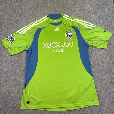 Seattle Sounders FC 2009 Adidas Xbox 360 MLS Soccer Jersey Mens XL Green Y2K