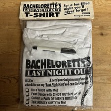 Vintage Raunchy Bachelorette's Last Night Out T Shirt w/ Marking Pen New XL 1998
