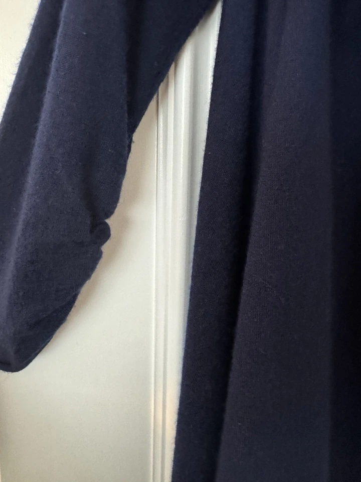 Alice and Olivia Fur Trim Cascade Cardigan In Blue Size Small - Image 4 of 4