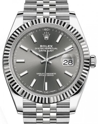 2026 Rolex Datejust 41mm Stainless Steel Rhodium Jubilee 126334 Complete Unworn