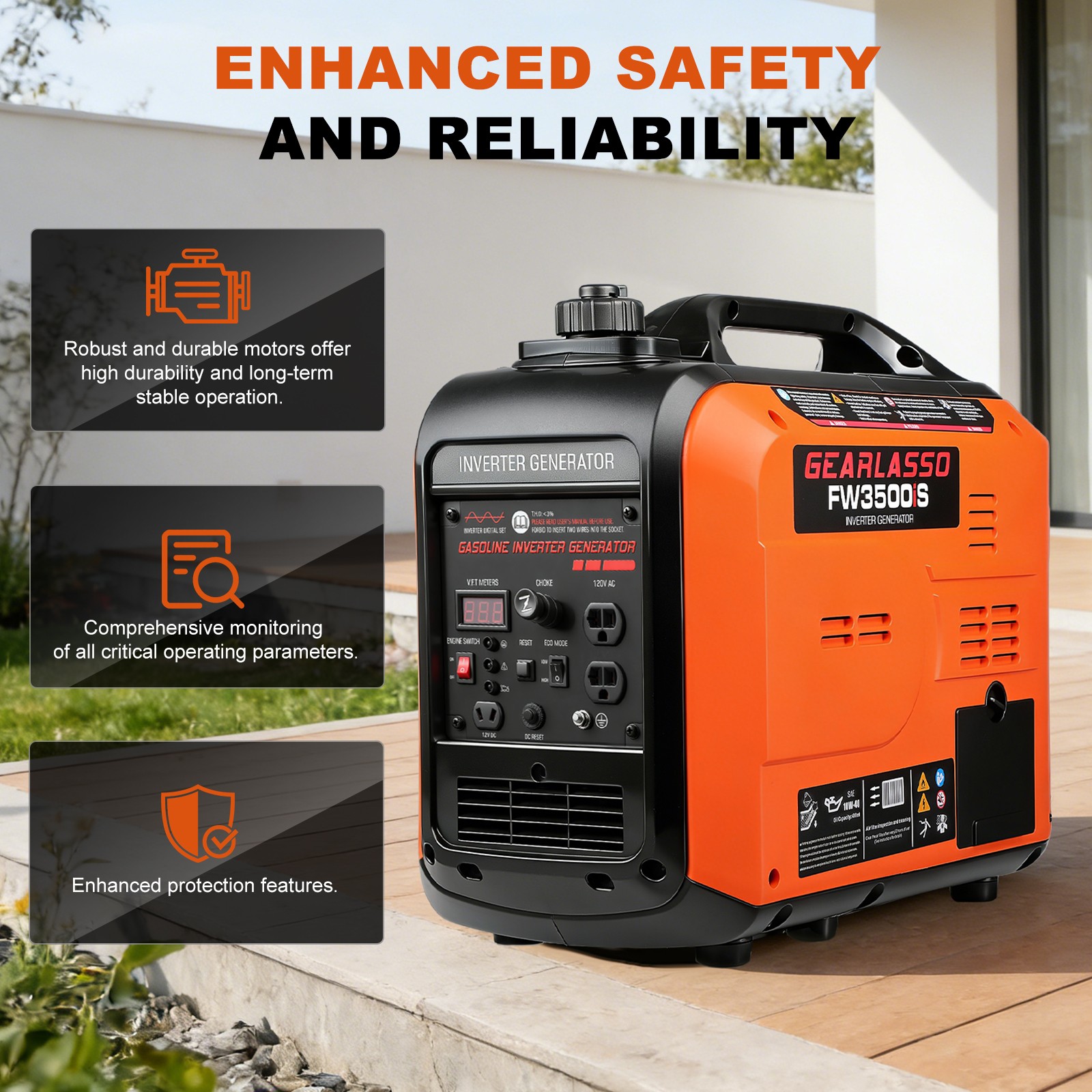 Gas Powered Quiet For Home Backup Construction