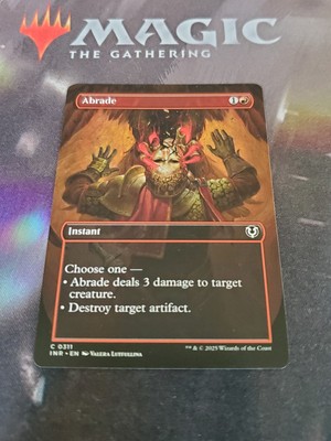 Mtg. Abrade. Borderless. Innistrad Remastered. Pack Fresh 