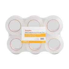 STAPLES Moving Storage Packing Tape, 1.88 x 984.25 x 0.0026 inches, Clear